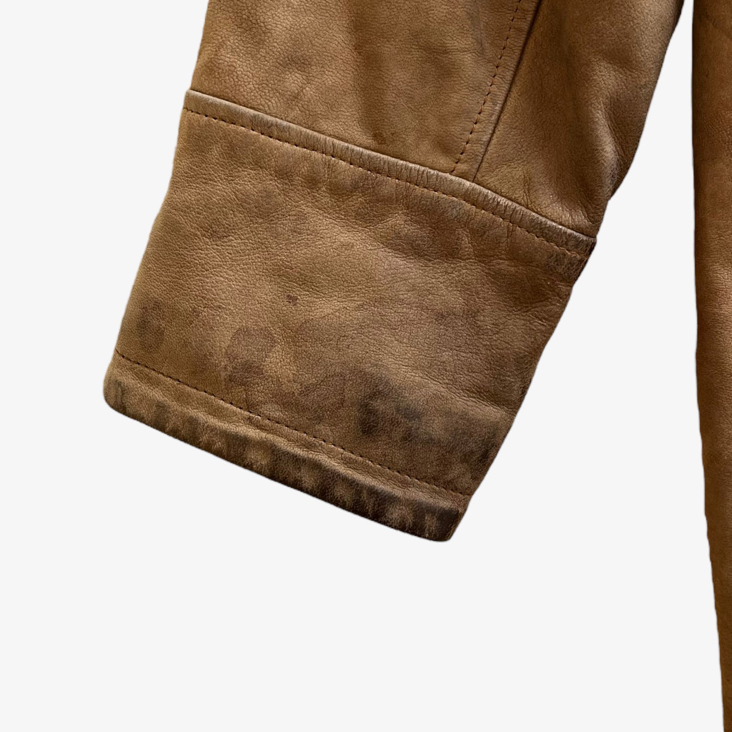 Vintage 1980s Womens Burberry Brown Leather Jacket With Black Trim & Nova Check Lining Wear - Casspios Dream