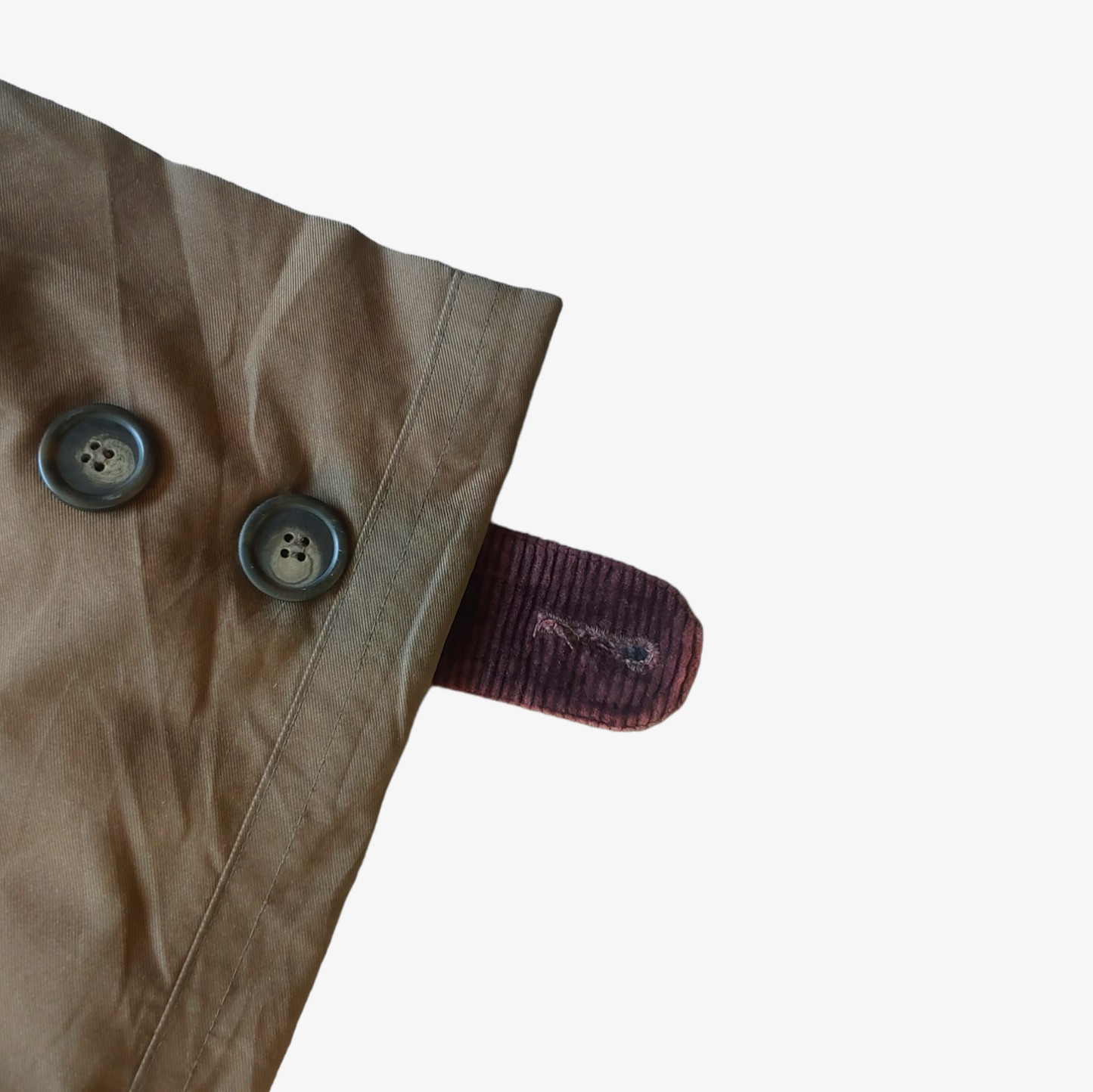 Vintage 90s Chaps Polo Ralph Lauren Brown Trench Coat Cuff - Casspios Dream