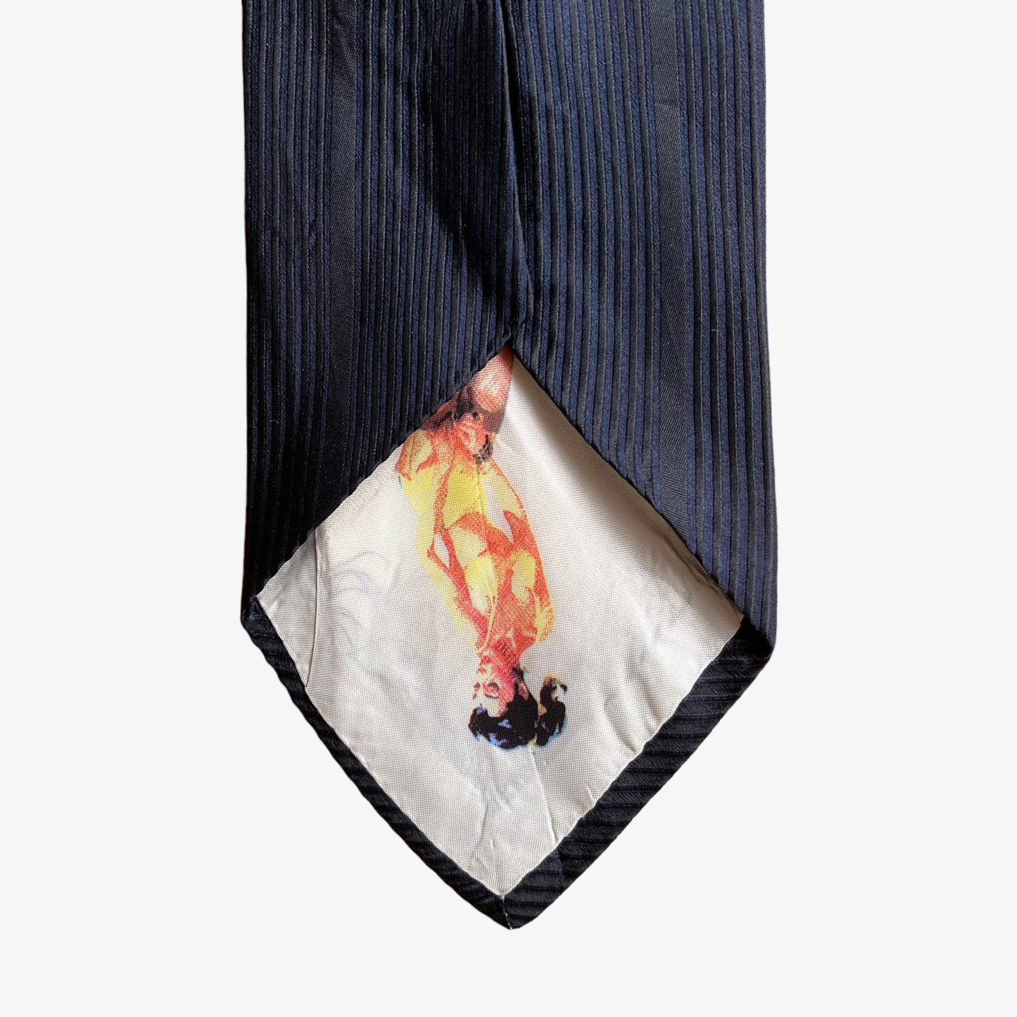 Vintage 90s Dolce And Gabbana Striped Silk Tie Back - Casspios Dream