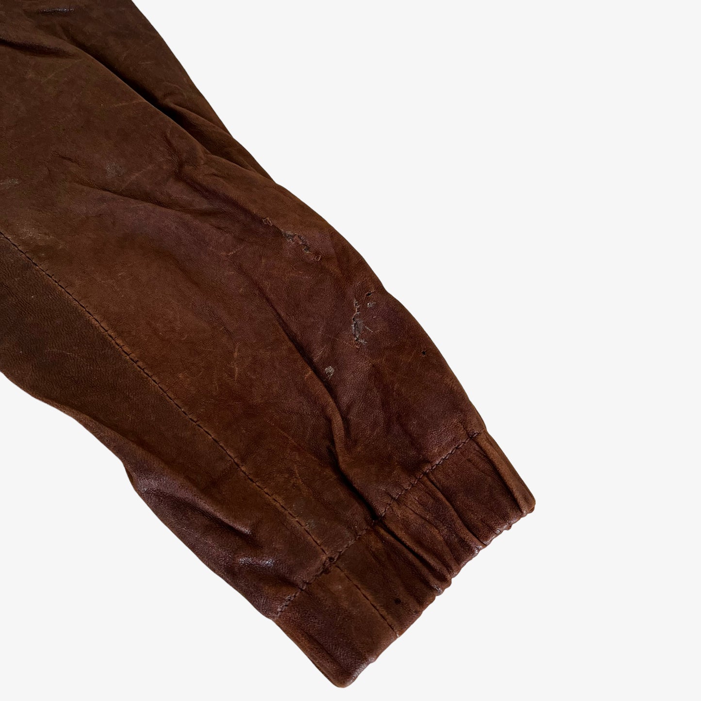 Vintage 90s Womens Polo Ralph Lauren Brown Leather Jacket Cuff - Casspios Dream