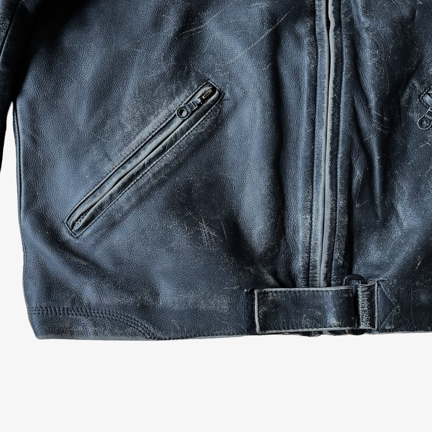 Vintage Y2K Dainese Black & Red Leather Racing Biker Jacket Zip - Casspios Dream