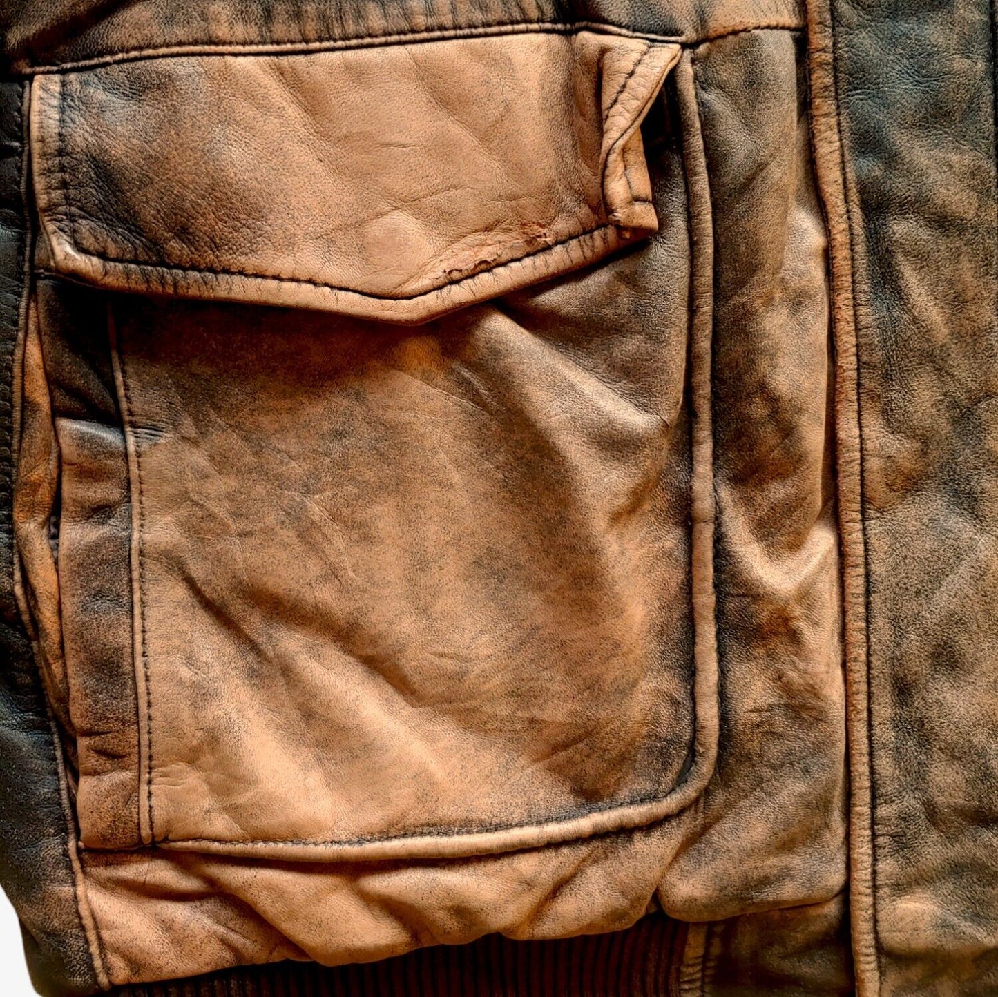 Vintage 1990s Arma Aviation Brown Leather Pilot Jacket With Fur Collar Pockets - Casspios Dream