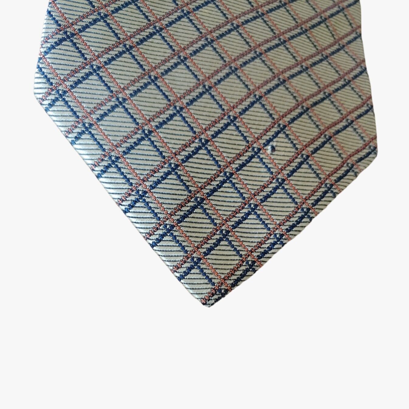 Vintage 1990s Daks Geometric House Check Silk Tie Mark - Casspios Dream