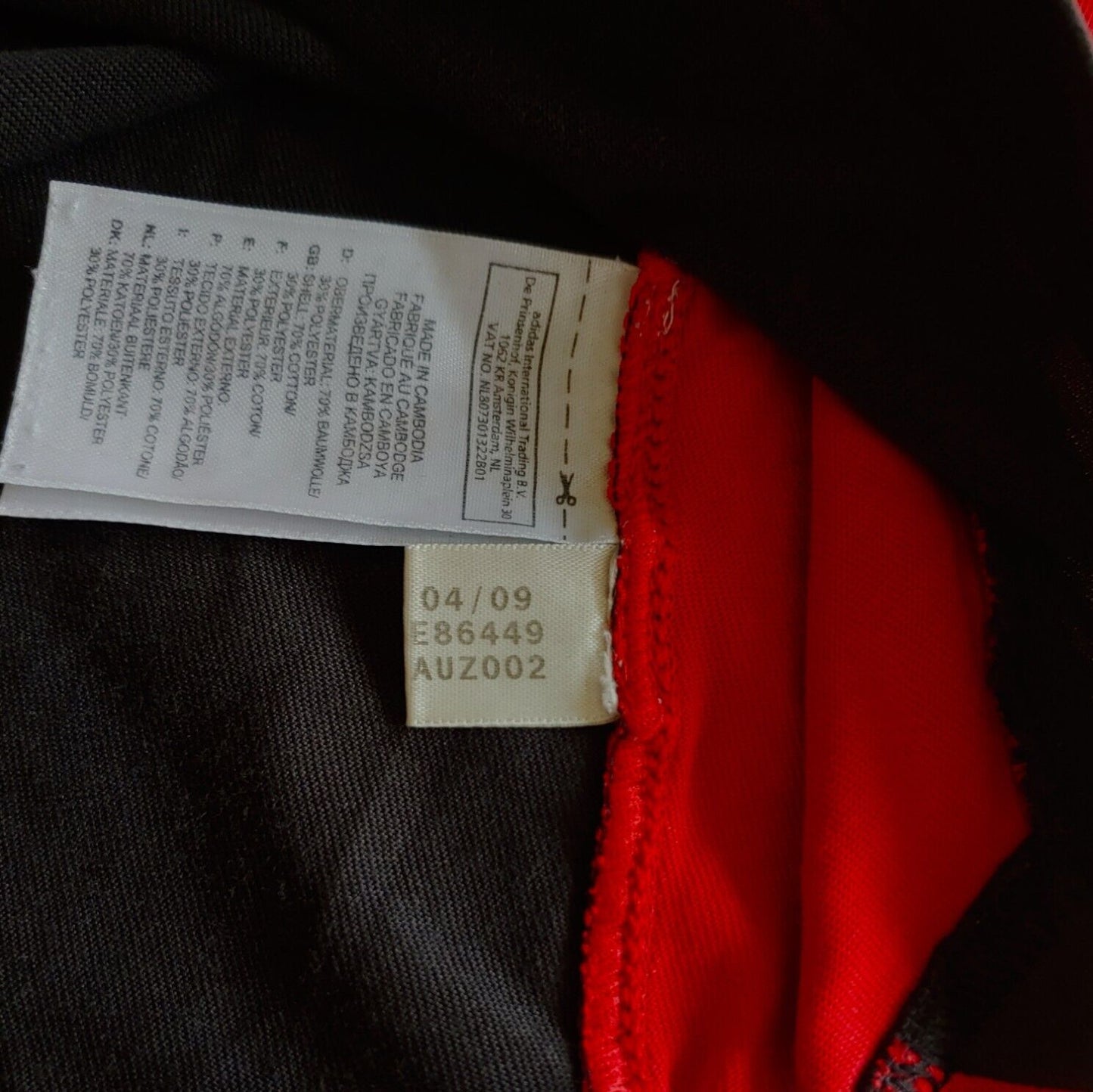 Vintage Y2K Adidas 2009 Classic Black Red Top Date - Casspios Dream