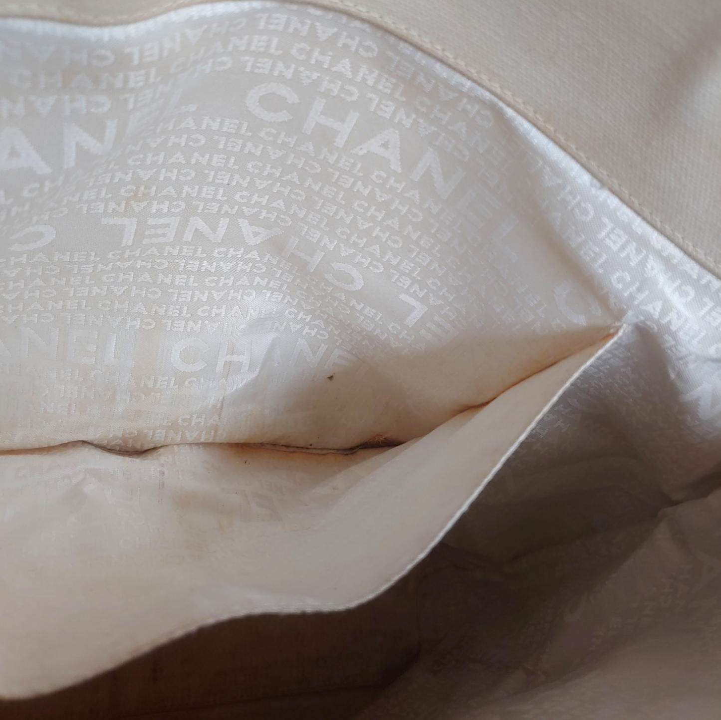 Vintage Y2K Chanel 2003 Black & White Window Scene Tote Bag 8173663 Pocket - Casspios Dream