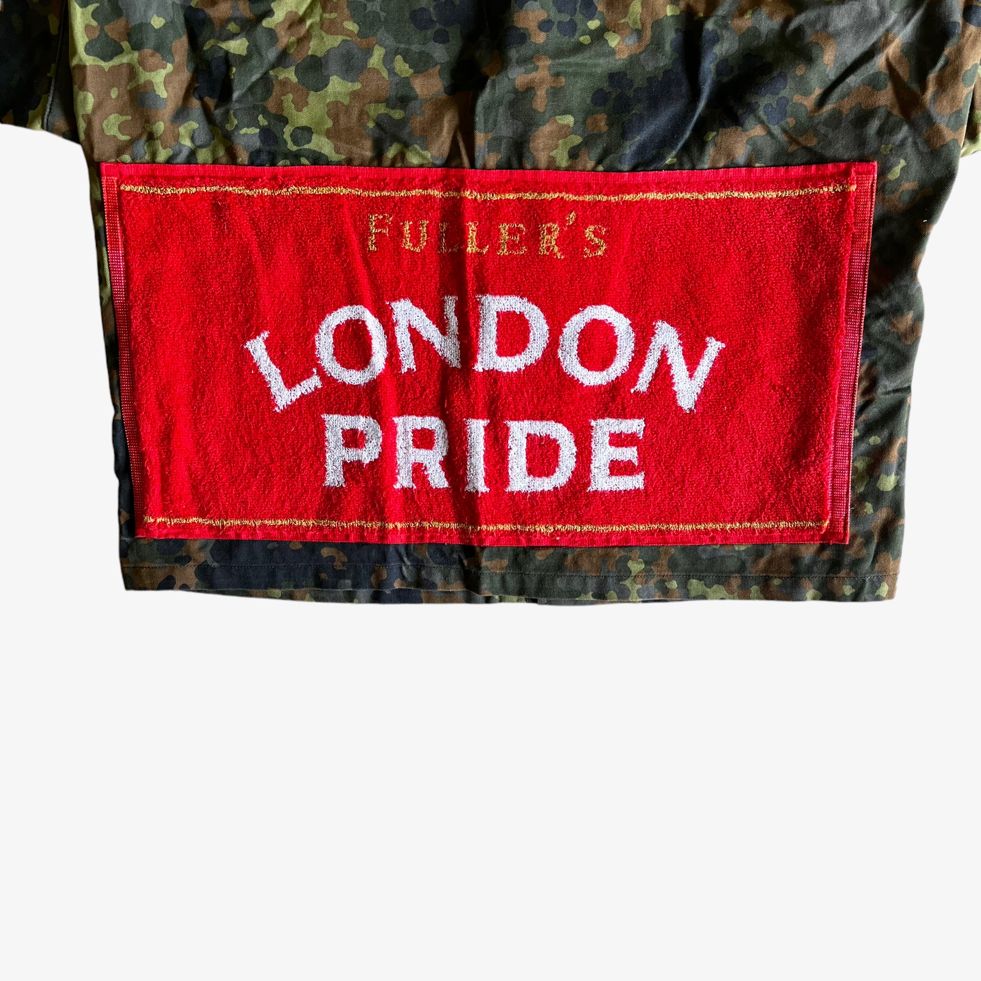 Deu Wahler x Fullers Beer London Camouflage Military Jacket Logo - Casspios Dream