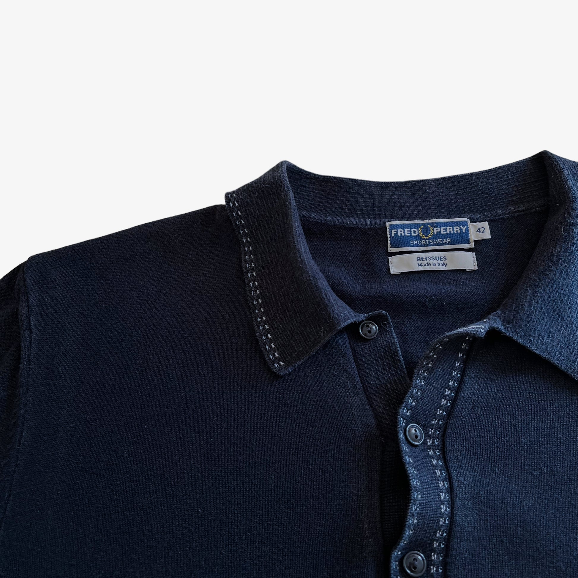 Fred Perry Reissues Navy Polo Shirt Button - Casspios Dream