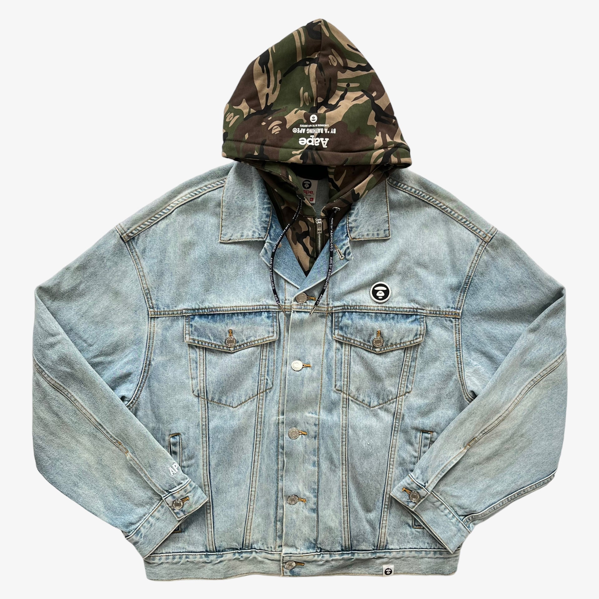 Camo A Bathing Ape Denim Jacket Vintage BAPE AAPE Denim Jacket