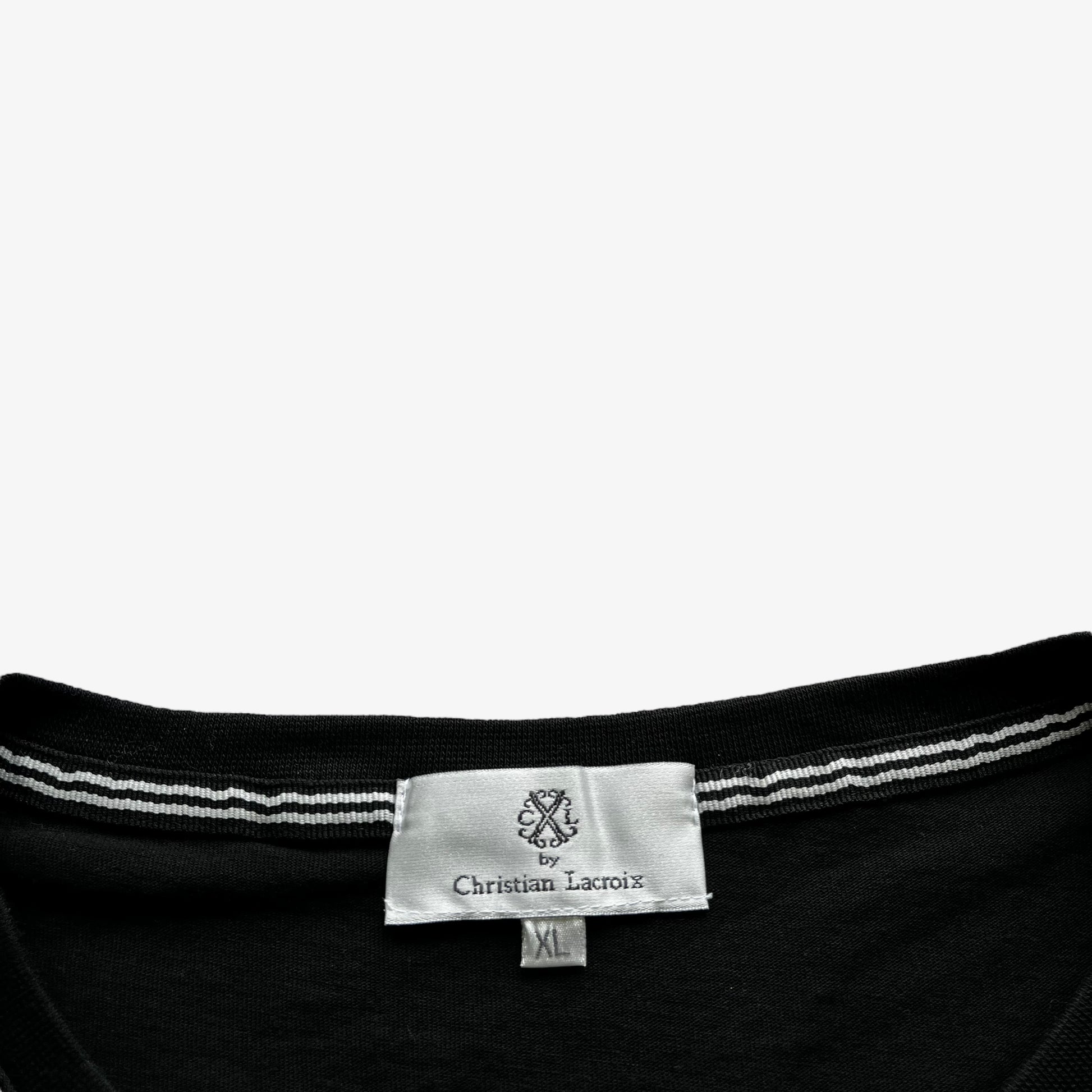 Mens Christian Lacroix CXL Colourful Spell Out Black T-Shirt Label - Casspios Dream 