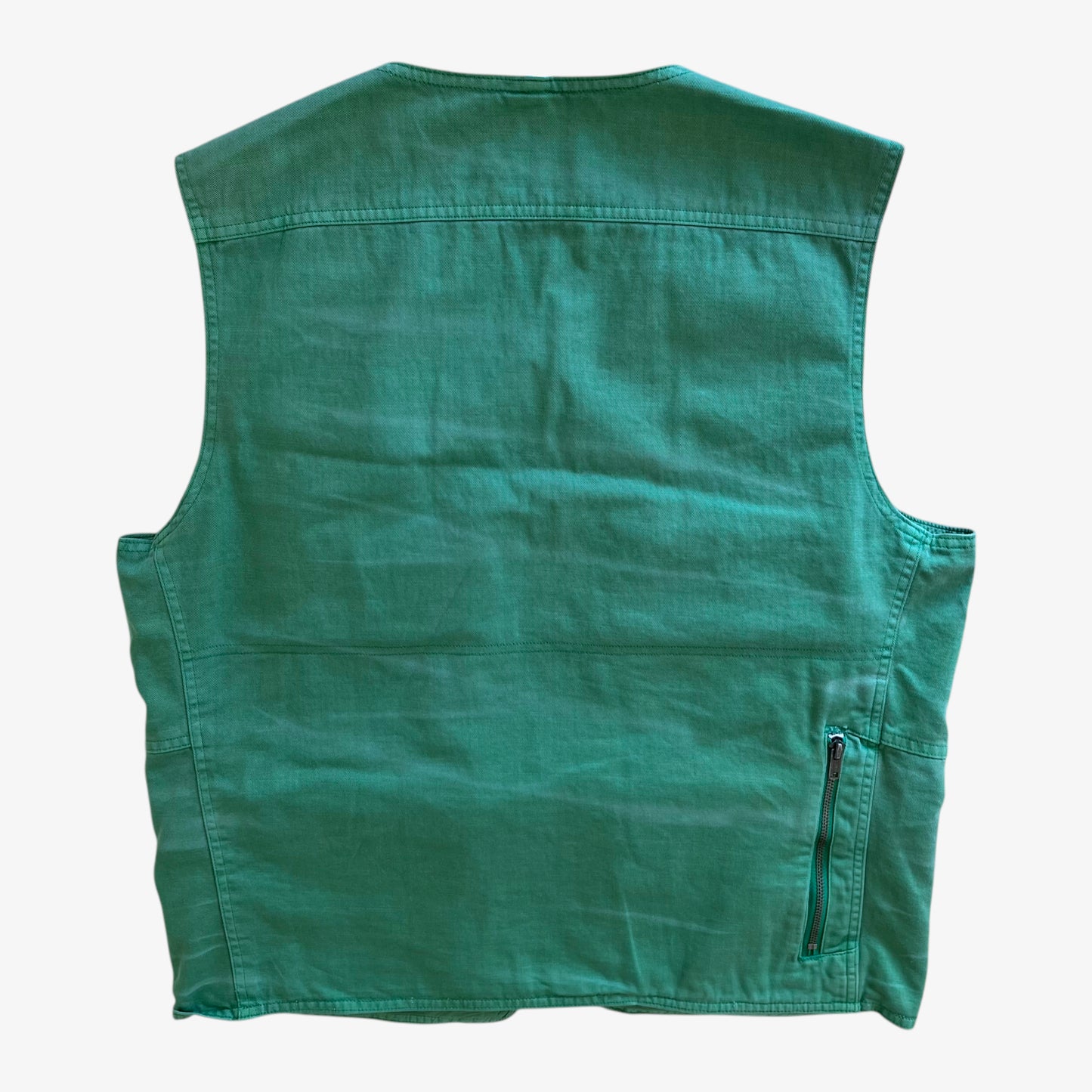 Mens Polo Ralph Lauren Faded Green Utility Vest Back - Casspios Dream