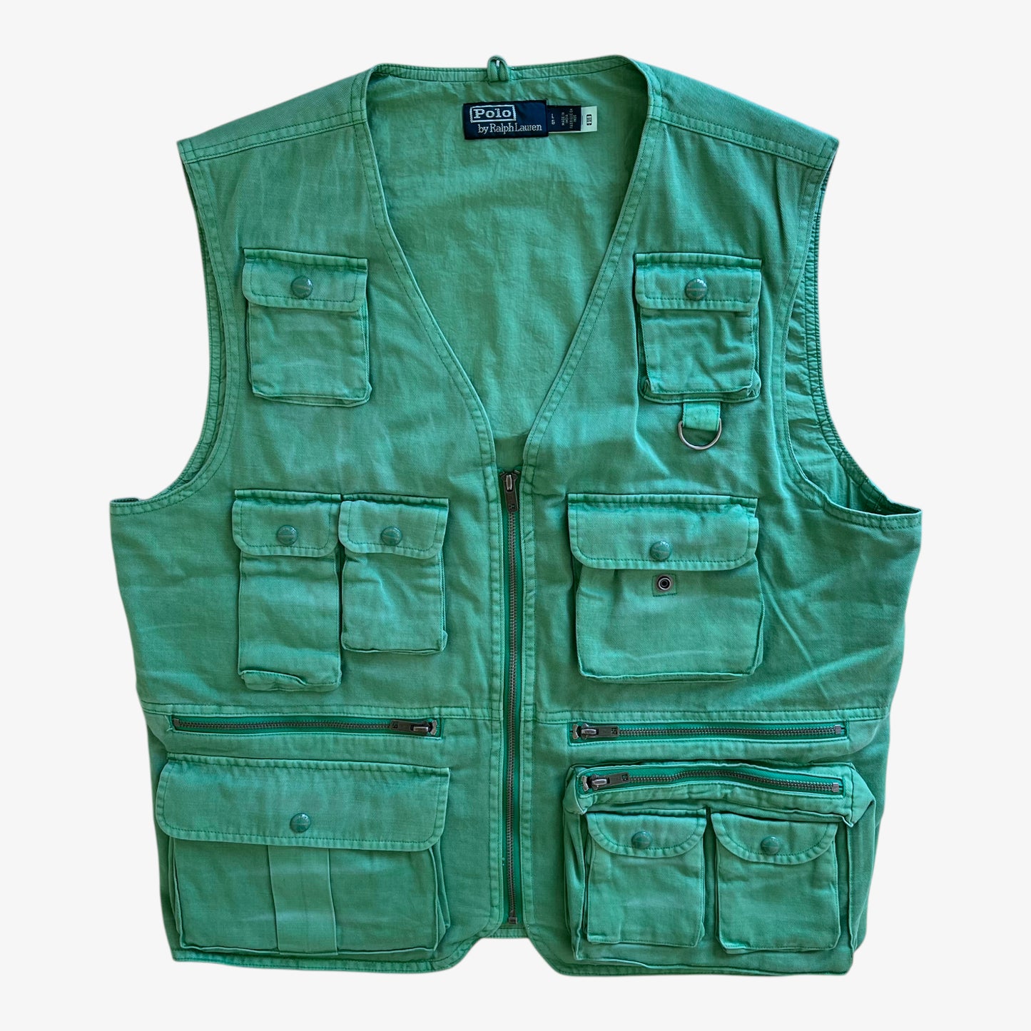 Mens Polo Ralph Lauren Faded Green Utility Vest - Casspios Dream