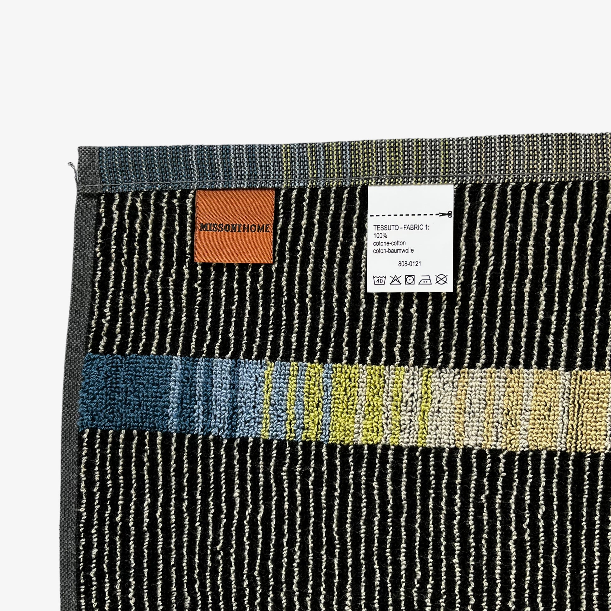 Missoni Classic Colourful Striped Towel 70cm x 115cm Label - Casspios Dream