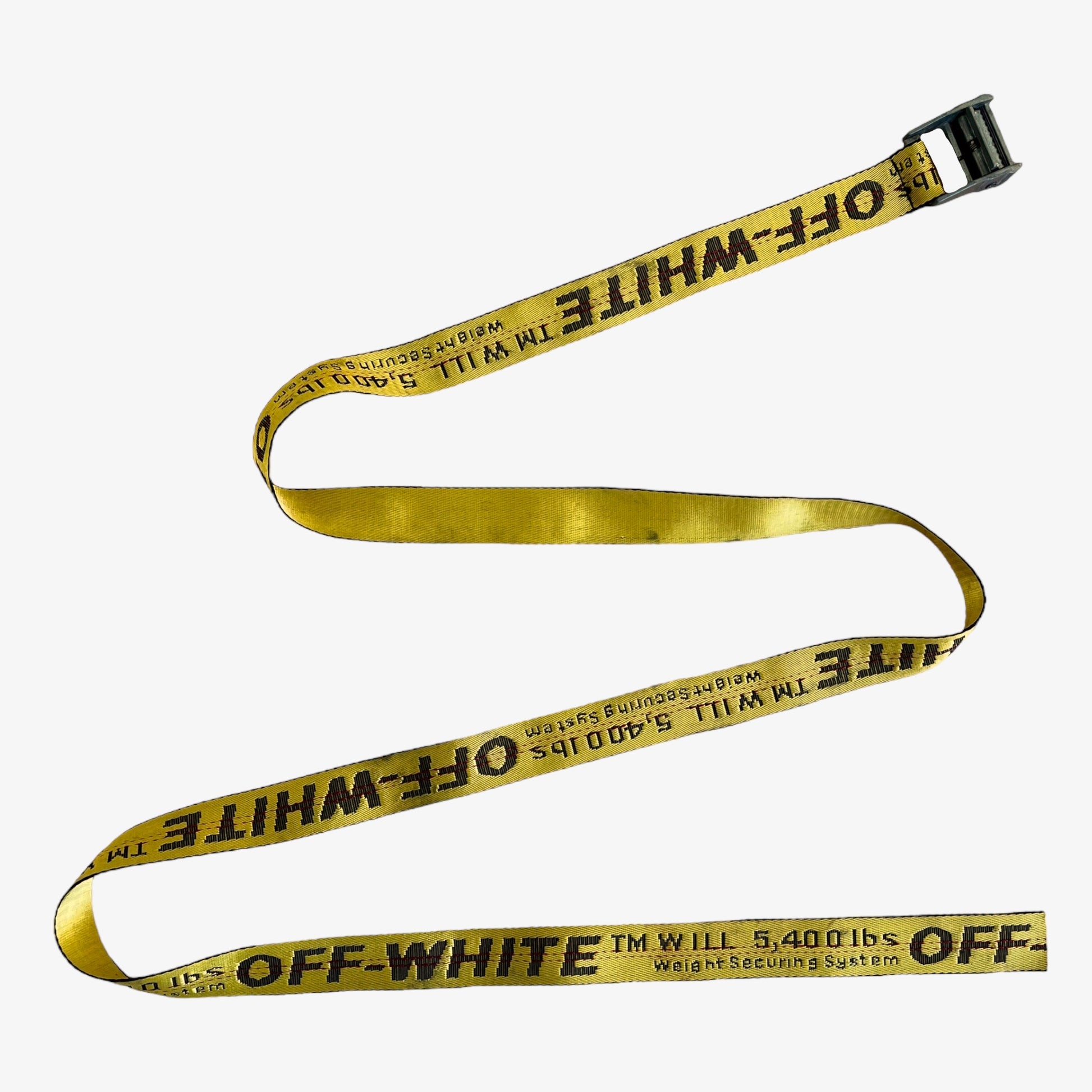 Off-White Yellow Industrial Spell Out Belt - Casspios Dream