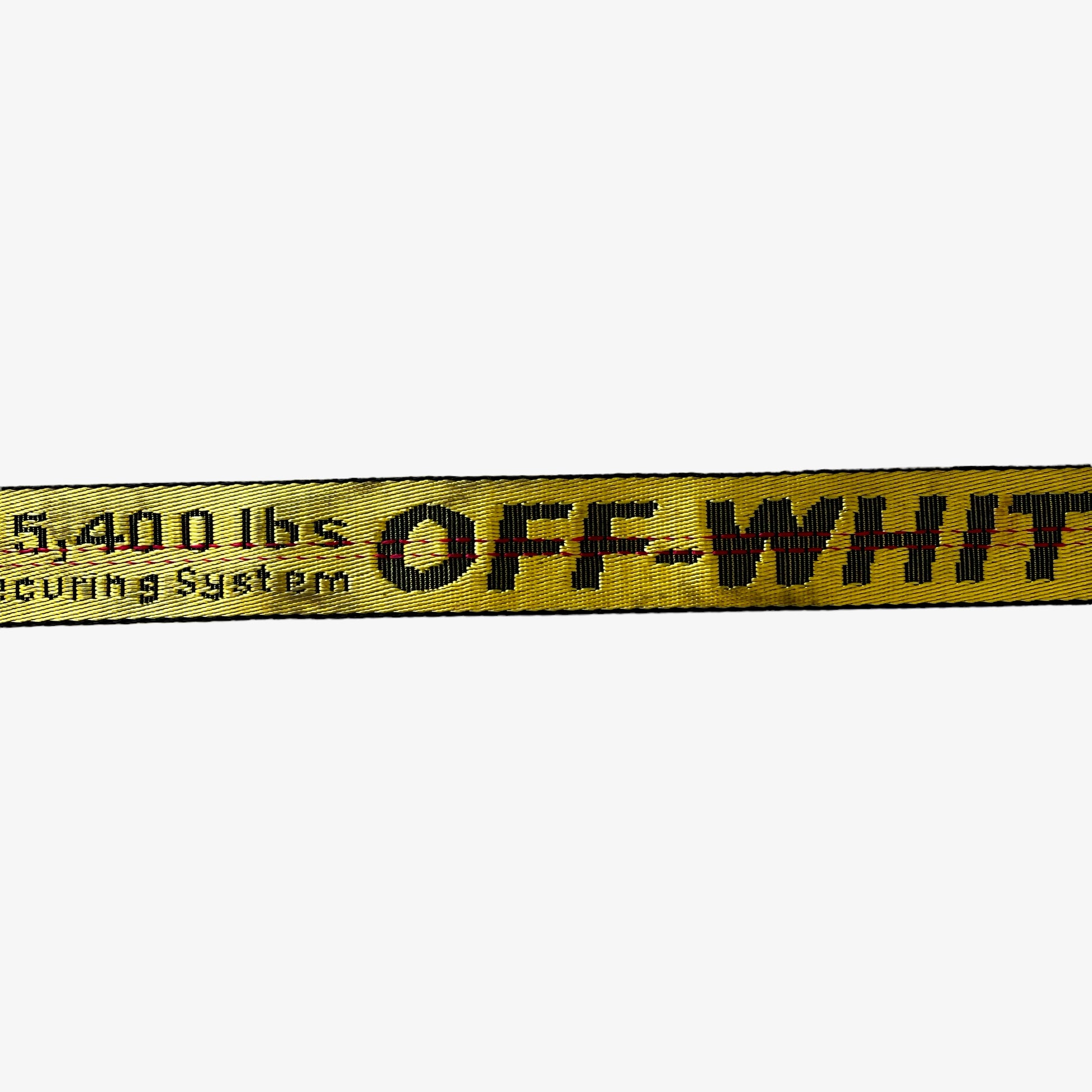 Off-White Yellow Industrial Spell Out Belt Mark - Casspios Dream
