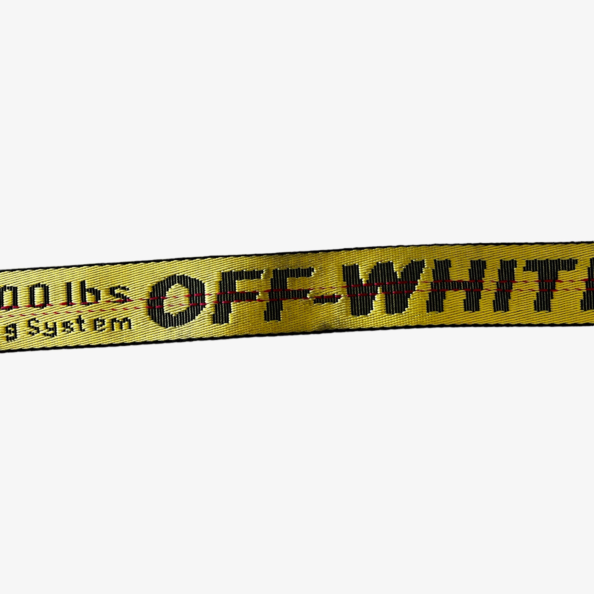 Off-White Yellow Industrial Spell Out Belt Wear - Casspios Dream