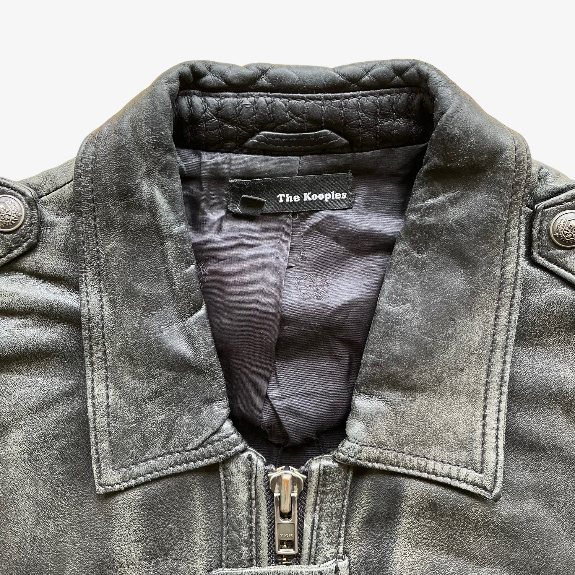The Kooples Black Leather Driving Jacket Label - Casspios Dream