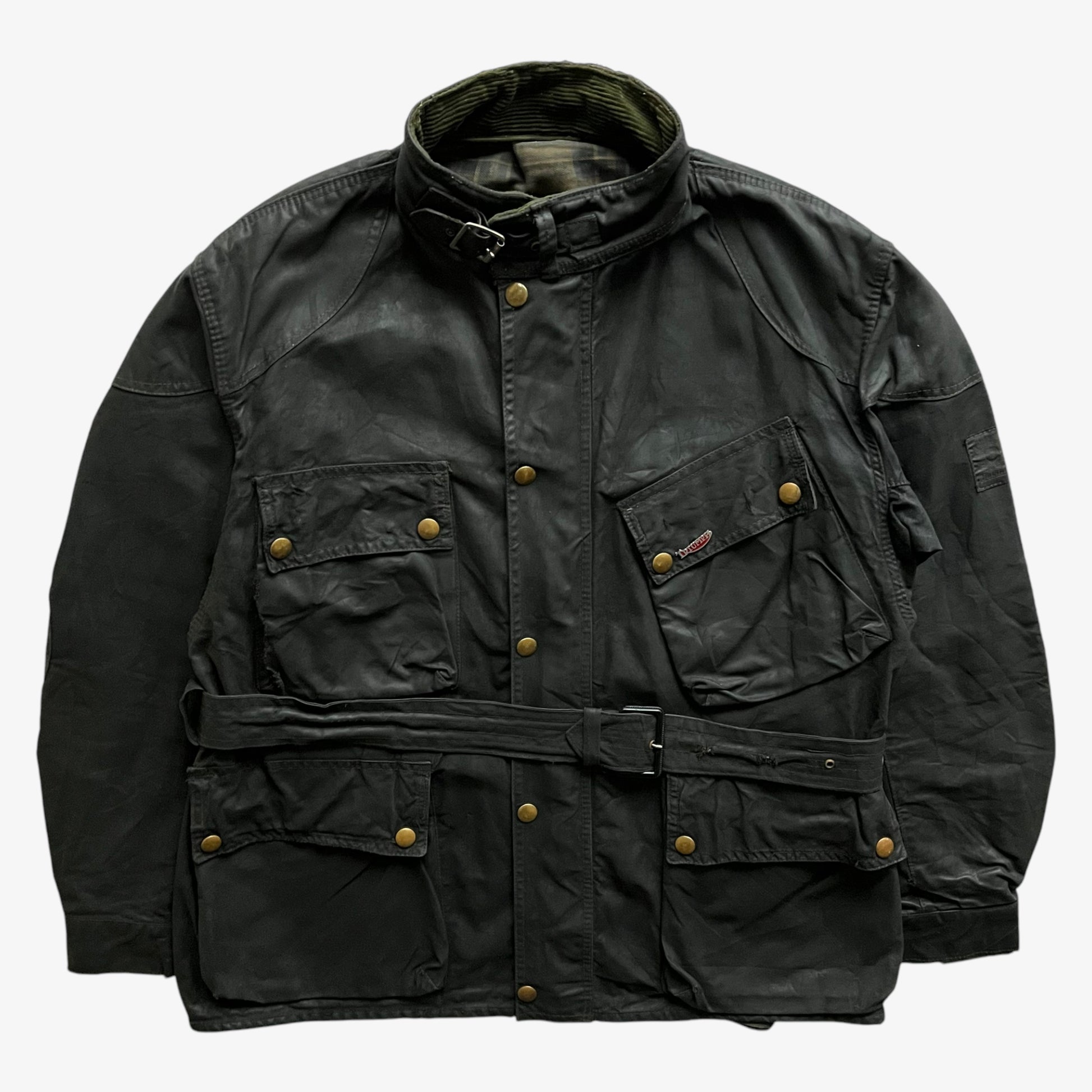 Vintage 60s Mens Belstaff Trailmaster Khaki Waxed Jacket - Casspios Dream