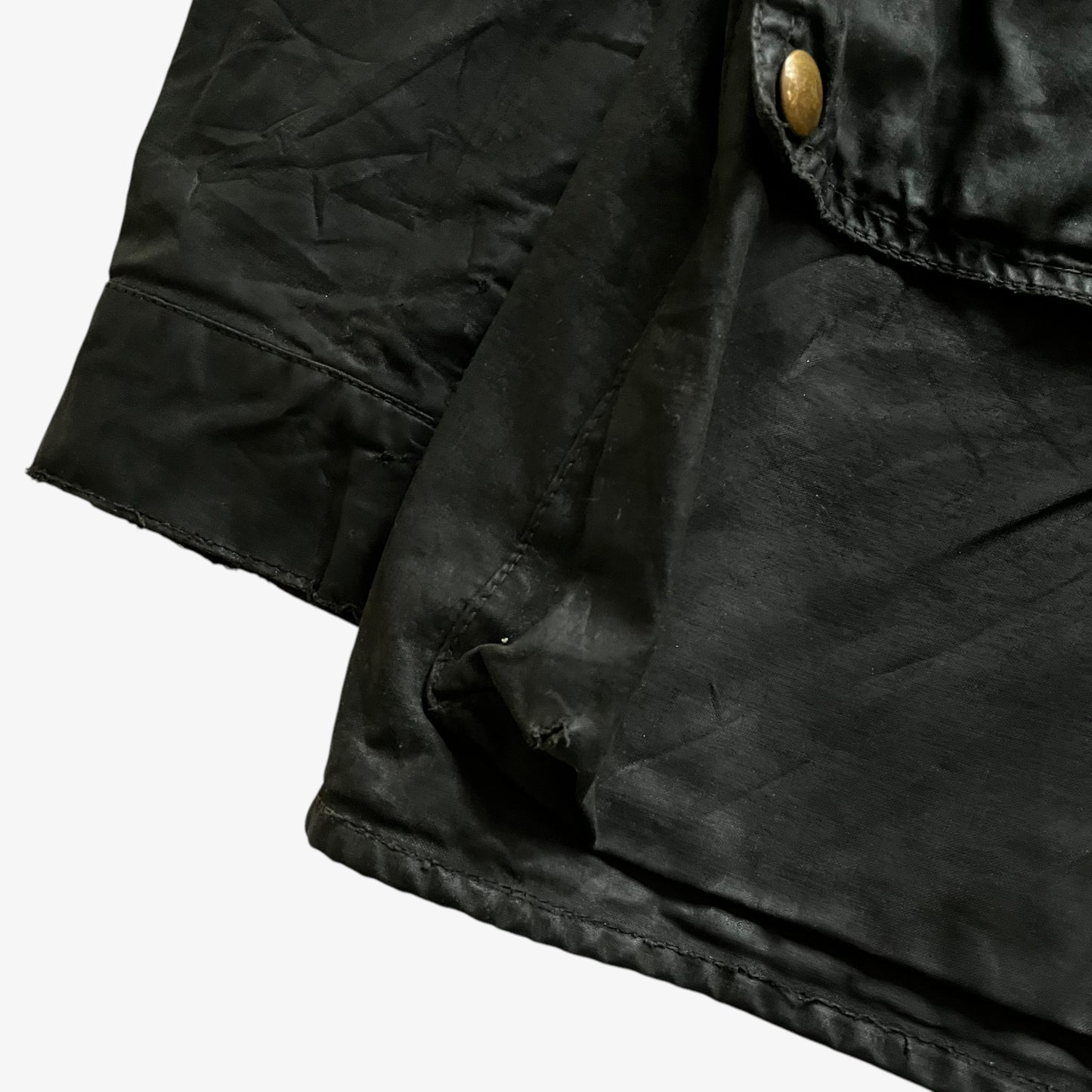 Vintage 60s Mens Belstaff Trailmaster Khaki Waxed Jacket Hem - Casspios Dream