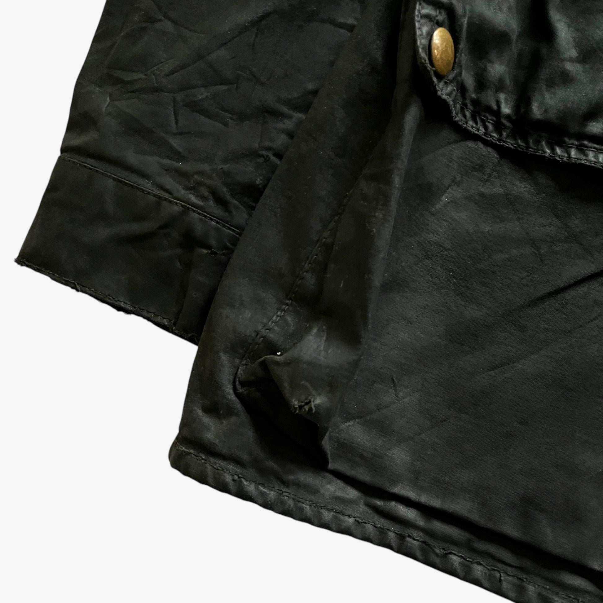 Vintage 60s Mens Belstaff Trailmaster Khaki Waxed Jacket Hem - Casspios Dream