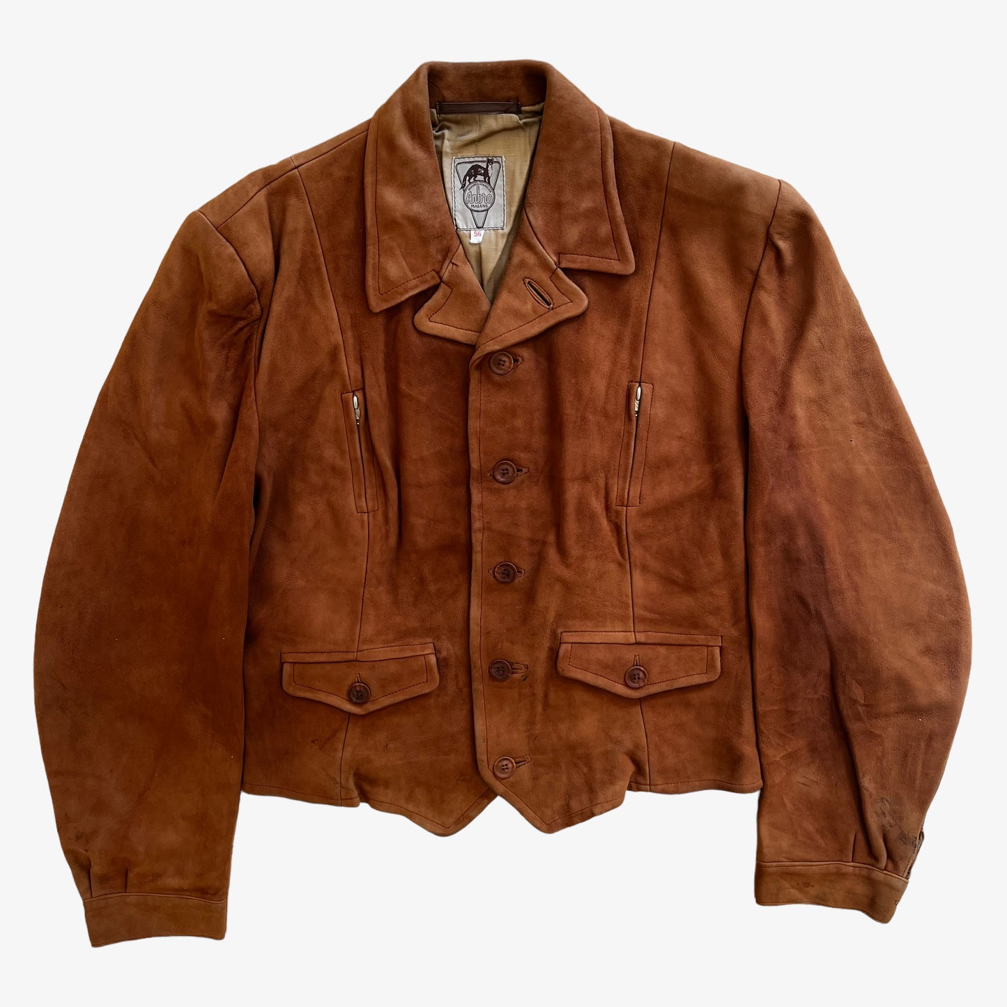 Vintage 70s Mens Anbro Malung Brown Leather Jacket - Casspios Dream