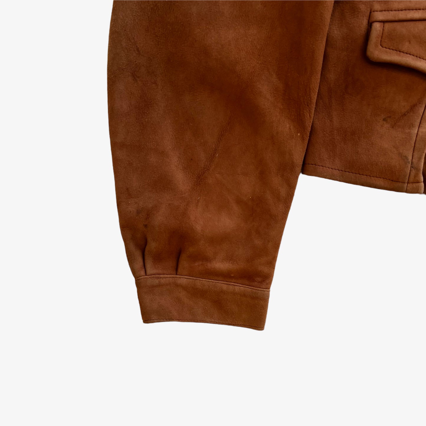 Vintage 70s Mens Anbro Malung Brown Leather Jacket Cuff - Casspios Dream