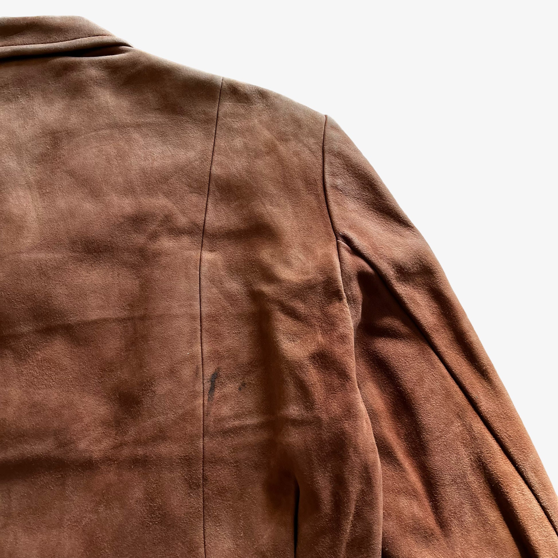 Vintage 70s Mens Anbro Malung Brown Leather Jacket Shoulder - Casspios Dream