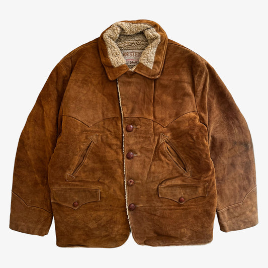 Vintage 70s Mens Schott Western Brown Leather Jacket - Casspios Dream