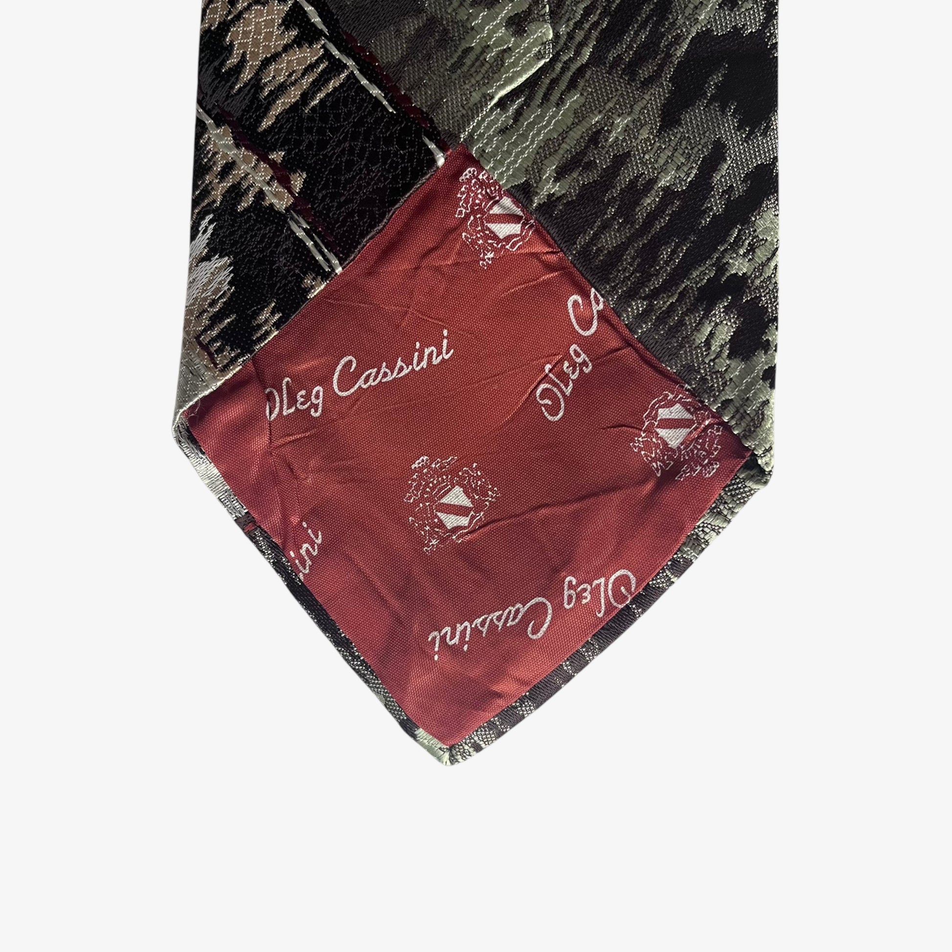Vintage 70s Oleg Cassini Hughes And Hatcher Abstract Striped Polyester Tie Back - Casspios Dream
