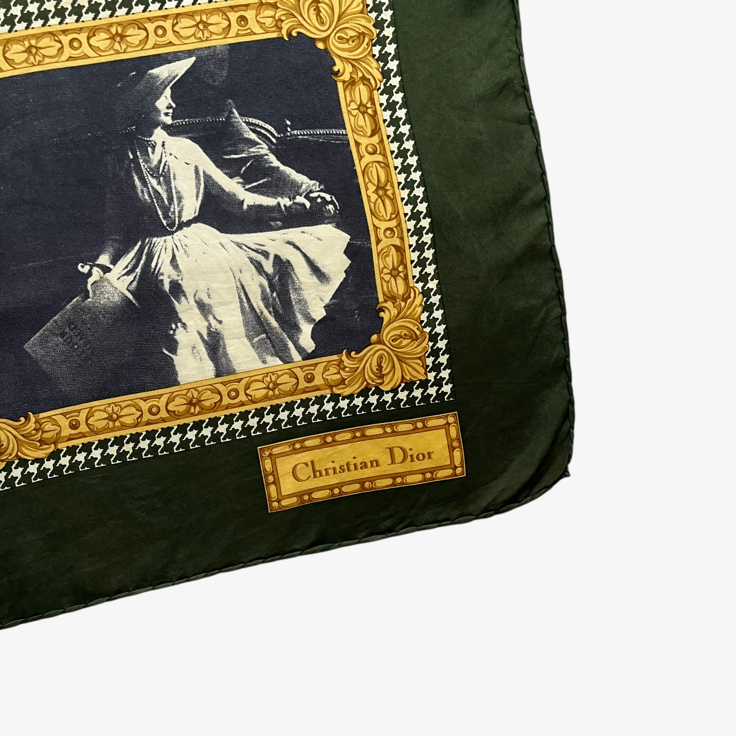 Vintage Dior Lady Print Silk Scarf | Casspio's Dream