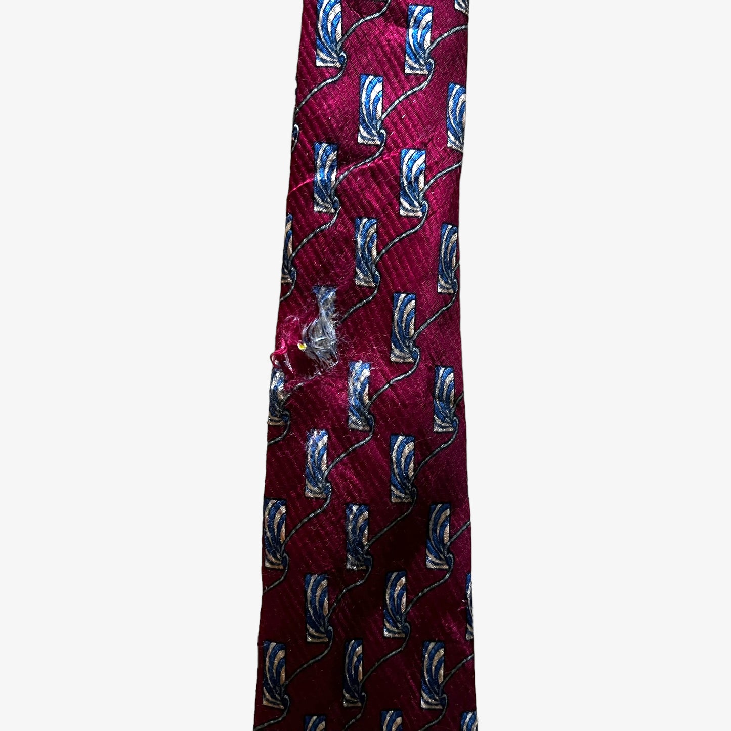 Vintage 80s Christian Dior Monsieur Abstract Geometric Red Silk Tie Wear - Casspios Dream