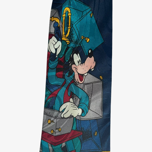 Vintage 80s Disney Mickey Mouse And Goofy Print Polyester Tie Walt - Casspios Dream