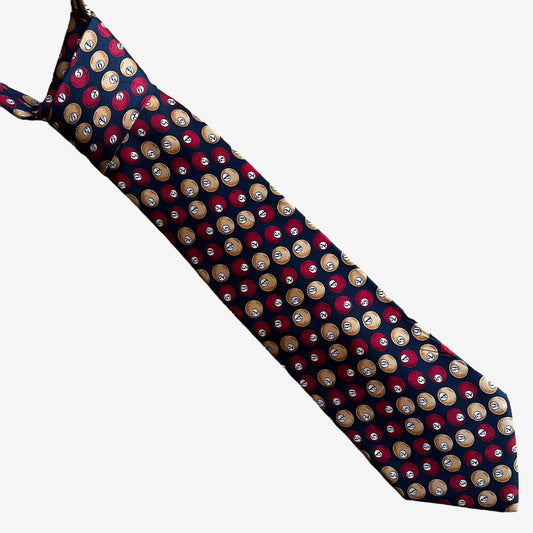Vintage 80s Gucci Snooker Ball Silk Tie - Casspios Dream