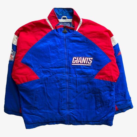 Vintage 80s Mens Apex One NFL New York Giants Jacket With Back Embroidered Spell Out - Casspios Dream