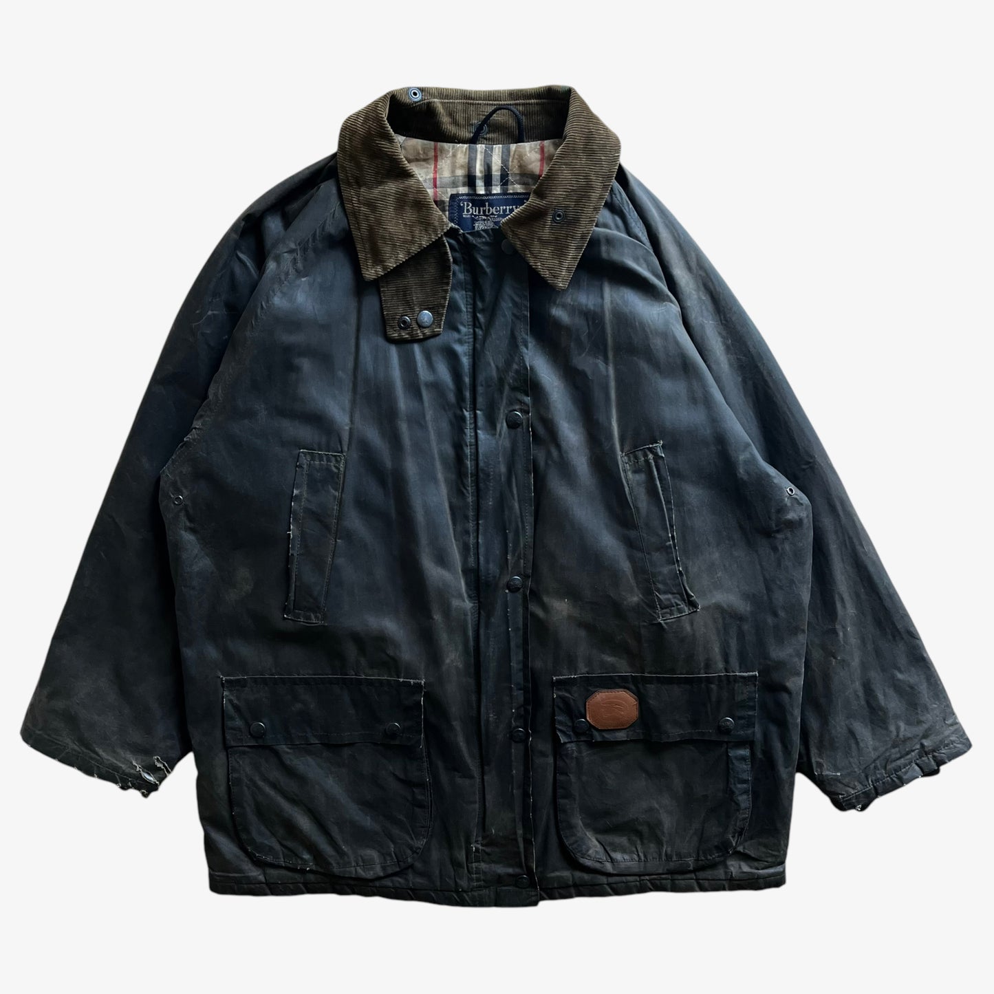 Vintage Burberry khaki Waxed Jacket | Casspio