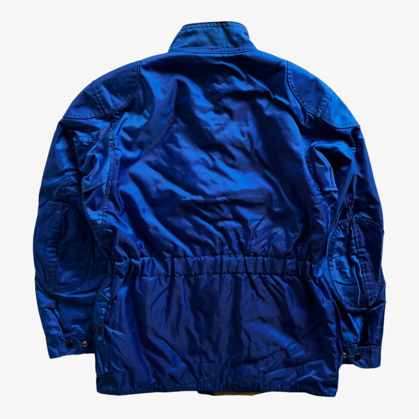 Vintage 80s Mens Dainese Blue Utility Jacket Back - Casspios Dream