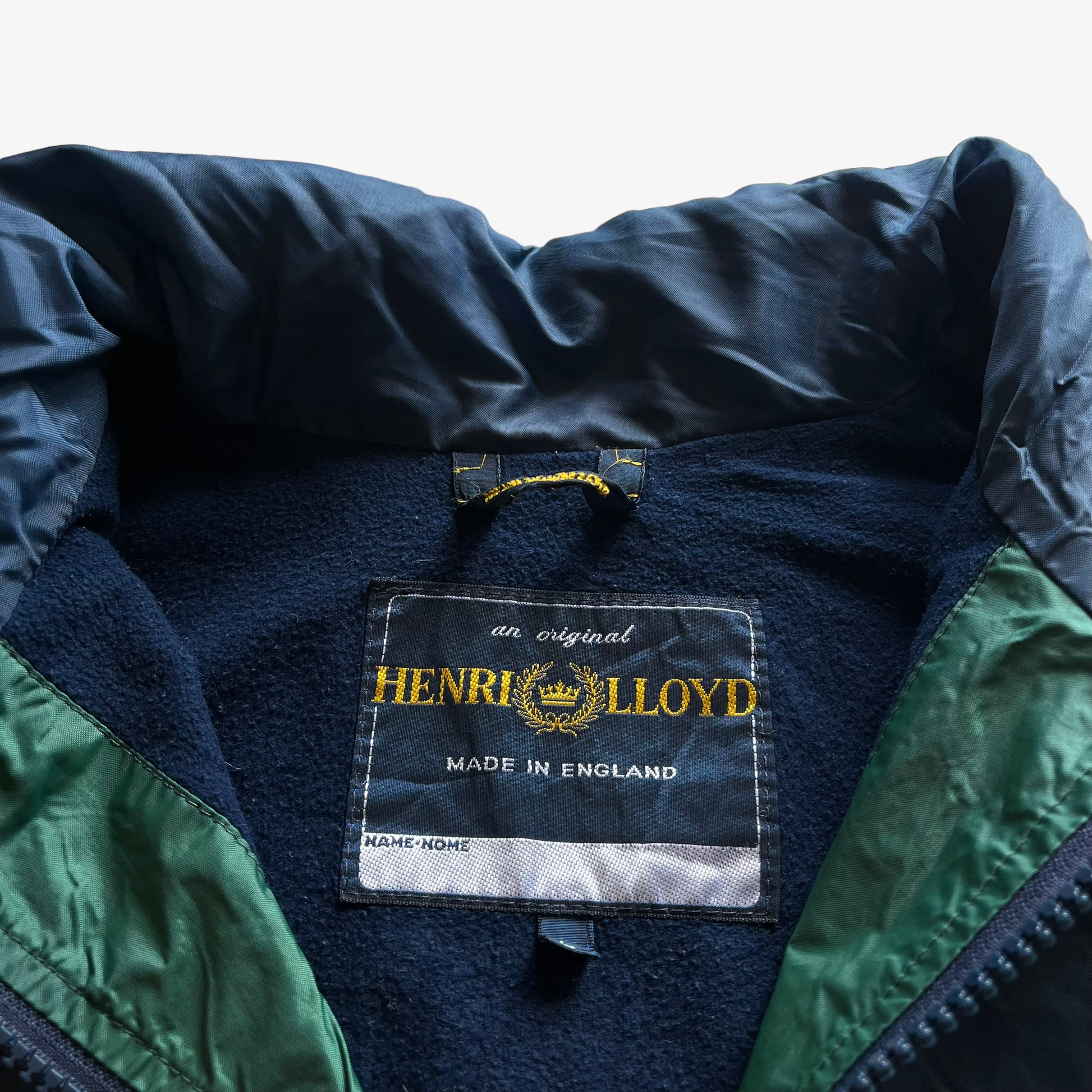 Vintage 80s Mens Henri Lloyd IMSA Porsche Navy Jacket Label - Casspios Dream
