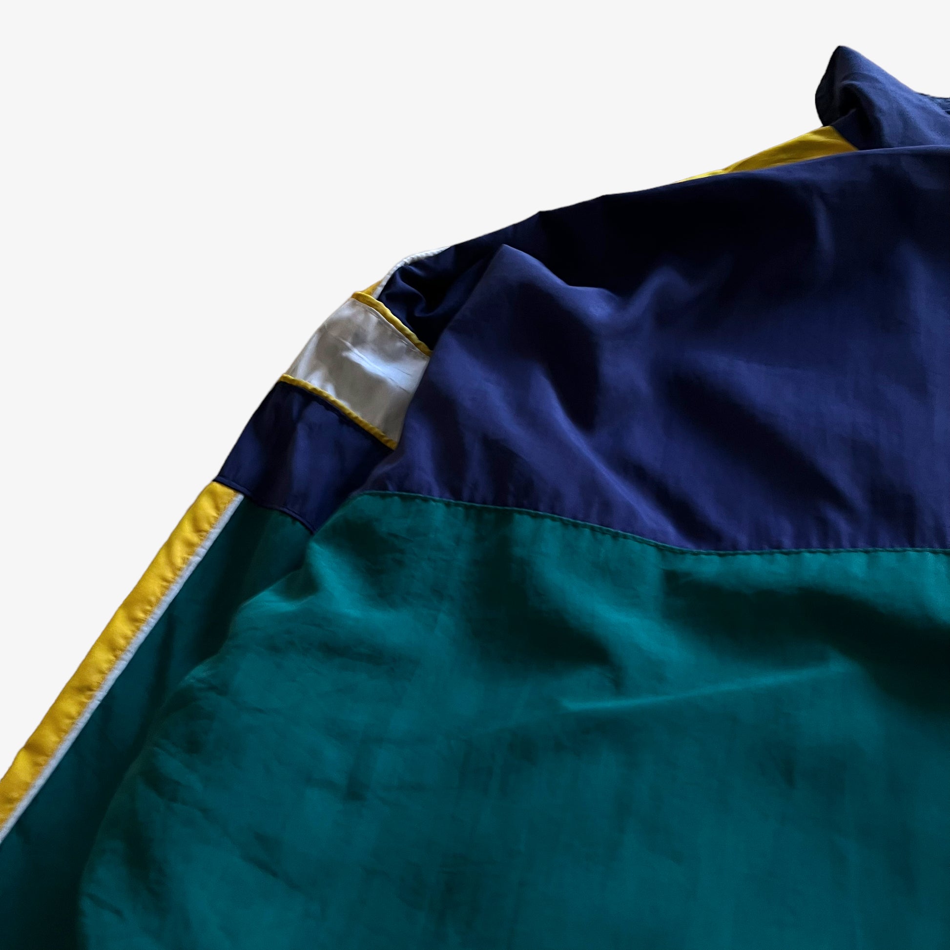 Vintage 80s Mens Kappa Green, Purple & Yellow Track Jacket Shoulder - Casspios Dream