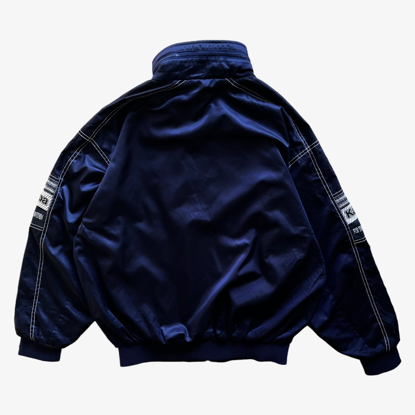 Vintage 80s Mens Kappa VR II Navy Track Jacket Back - Casspios Dream