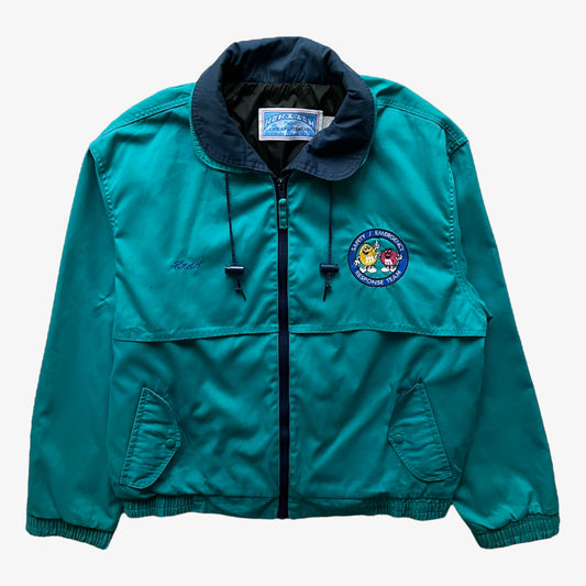 Vintage 80s Mens Kaye Sportswear M And M Chocolate Safety And Emergency Response Team Blue Jacket - Casspios Dream