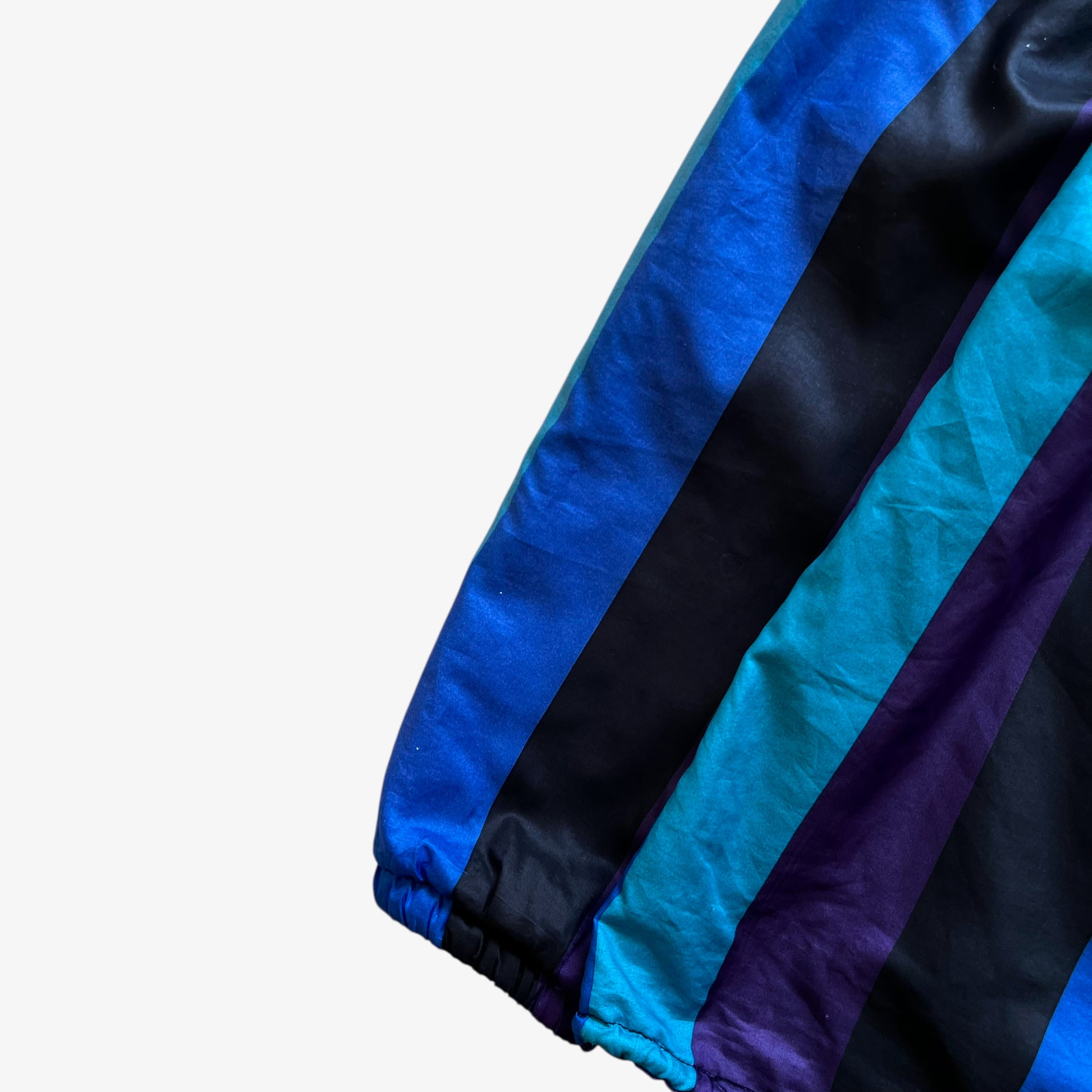 Vintage 80s Mens Pierre Cardin Striped Track Jacket With Shoulder Pads Back Hem - Casspios Dream