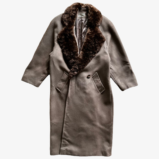 Vintage 80s Womens Calvin Klein Union Made Wool Coat - Casspios Dream 