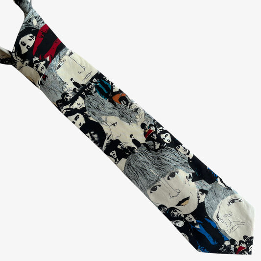 Vintage 90s Apple Corps 1991 The Beatles Revolver Print Silk Tie - Casspios Dream