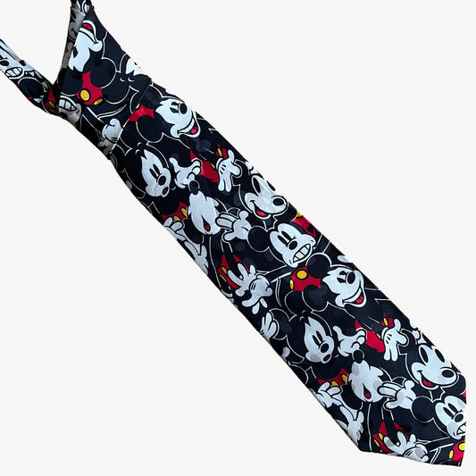 Vintage 90s Disney Mickey Mouse All Over Print Silk Tie - Casspios Dream