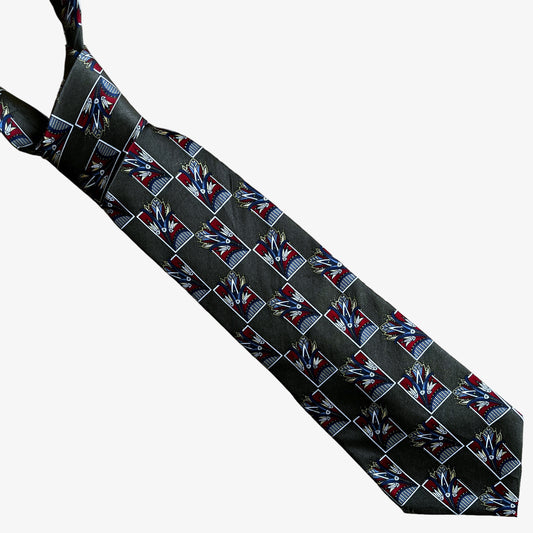 Vintage 90s Evan Picone Abstract Floral Print Silk Tie - Casspios Dream