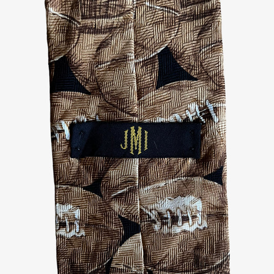 Vintage 90s JMI University of Nebraska Las Vegas UNLV American Football All Over Print Silk Tie Label - Casspios Dream