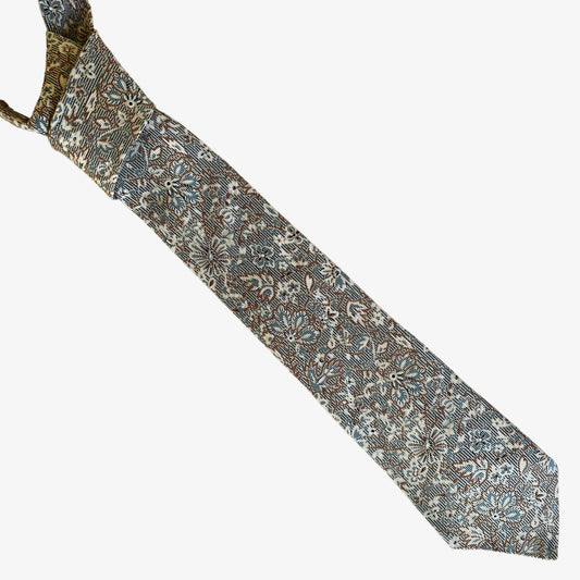 Vintage 90s Lanvin Floral Print Colourful Silk Tie - Casspios Dream