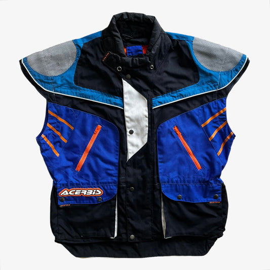 Vintage 90s Mens Acerbis Impact 04 Blue Utility Vest - Casspios Dream