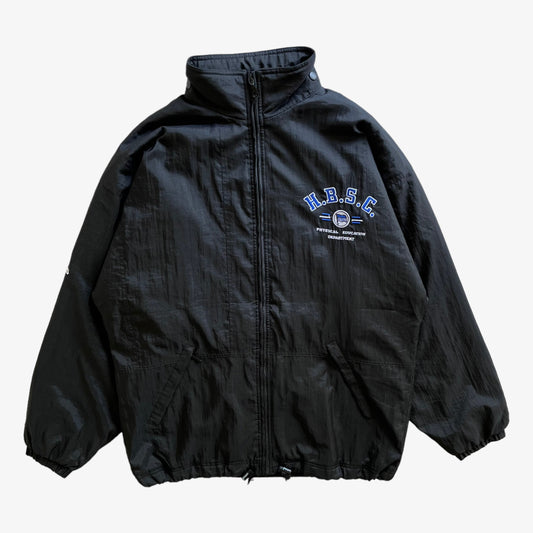 Vintage 90s Mens Adidas HBSC Hertha Berlin Physical Education Department Black Jacket - Casspios Dream