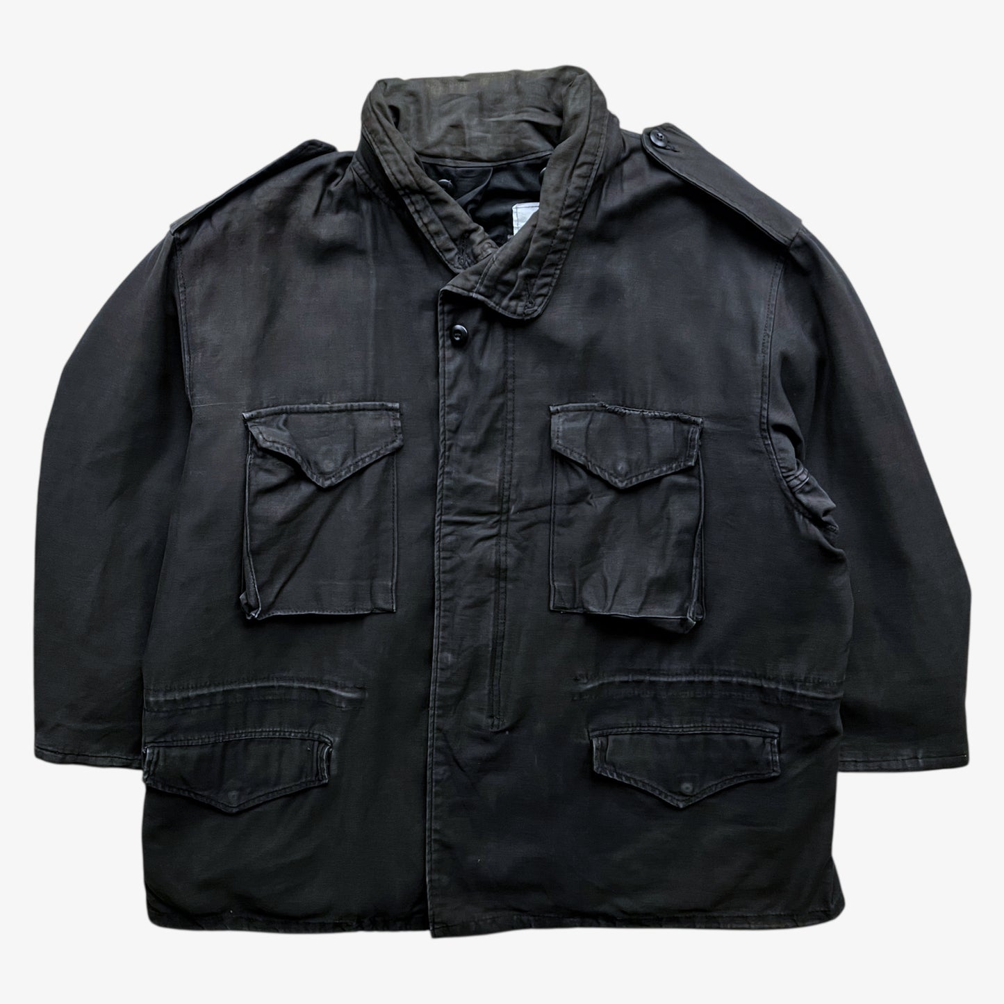 Vintage 90s men's Alpha Industries brown M65 cold weather field jacket.