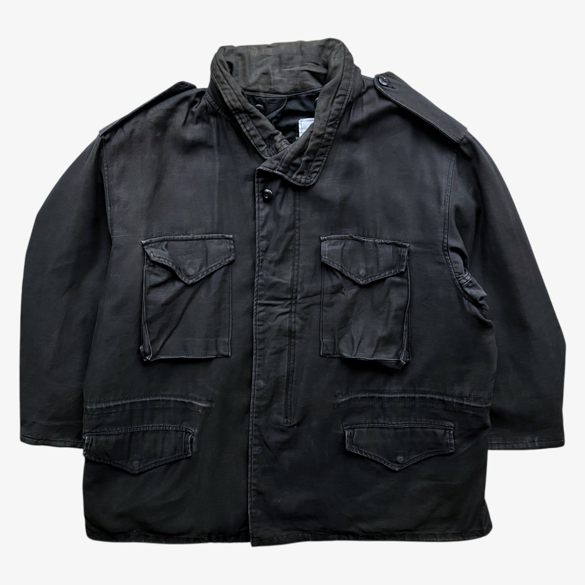 Vintage 90s men's Alpha Industries brown M65 cold weather field jacket.